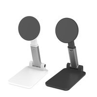 Support de téléphone de bureau en métal magnétique, pliable, portable, pour photos, diffusion en direct, support universel pour téléphone et tablette