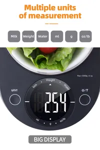 Timbangan dapur makanan Digital gram dan ons, timbangan makanan Digital anti air 3kg 0.1g