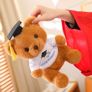 Nuovo Orsetto di <span class=keywords><strong>Peluche</strong></span> per la Laurea con Cappello da Dottore, Orsetto Giocattolo in <span class=keywords><strong>Peluche</strong></span> Transfrontaliero, Orsetto Dottore Piccolo Seduto - Product Image 4