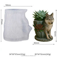 Nouvelles idées : moules en silicone en forme d'animaux pour la fabrication de porte-bougies en ciment, de coupelles en plâtre, de coupelles de rangement en résine, et de décorations pour pots de fleurs.