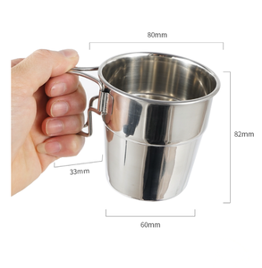 Customized 300ml Outdoor Drinking <b>Mugs</b> with Folding Handles - Product Image 2