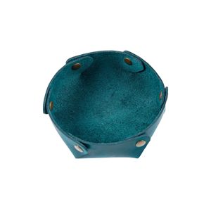 Relatiegeschenk Echt Lederen Valet Tray Desk Organizer Muntendoos Gek Paard Vintage Handgemaakte Bureau Opbergdoos - Product Image 3