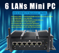 X86 Computadora industrial sin ventilador 32GB DDR5 Ram 6 LAN I226V Router Pfsense Firewall NUC Mini PC 12th Gen Core I5 CPU Mini computadora