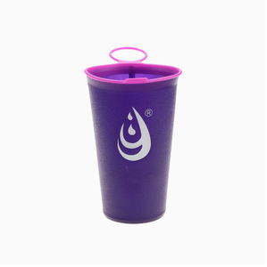 Gobelet d'eau pliable portable 200 ml avec logo personnalisé, couleur noir et rouge, pour courses, trail running, gobelet souple en TPU - Product Image 5