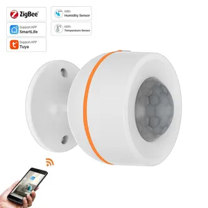 Tuya ZigBee Smart Motion PIR-Sensor detektor mit Temperatur-Feuchtigkeit sensor Smart Life APP Wireless Home Security System