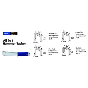 เครื่องยิงตะปูแบบมือถือ รุ่น JY581 4 in 1 T50 Duo-Fast Bostitch 6(1/4")-10mm(3/8") สำหรับงานเบา - Product Image 3