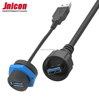 Jnicon IP68 câble étanche industriel USB circulaire automobile connecteur de câble électrique