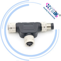IP67 a prueba de agua 3 4 5 6 8 pines macho hembra M8 M12 T Y tipo divisor adaptador conector Circular de alimentación