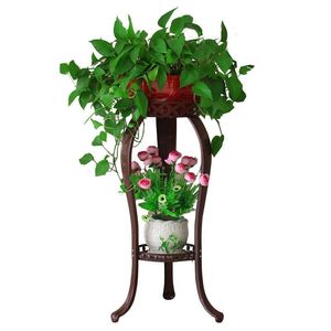 ชั้นวางต้นไม้แบบทันสมัยสำหรับตั้งพื้นในบ้าน สองชั้น สำหรับห้องนั่งเล่น ระเบียง ปลูกต้นไม้สีเขียว เช่น โพธิ์ กล้วยไม้ - Product Image 2