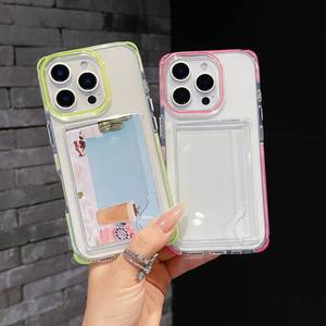 Custodia per telefono con bordo colorato trasparente 3 in 1 per <span class=keywords><strong>IPhone</strong></span> 16 Pro <span class=keywords><strong>accessori</strong></span> per telefono cellulare per <span class=keywords><strong>iphone</strong></span> 16 15 <span class=keywords><strong>14</strong></span> 13 - Product Image 6