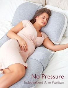 Coussin de grossesse personnalisé en forme de U pour soutien abdominal et complet du corps - Product Image 2