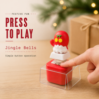 Porte-clés interactif en PVC, bonhomme de neige de Noël mignon, avec clochettes sonores et lumière, activé par pression, lumière chaude, décoration de table de fêtes