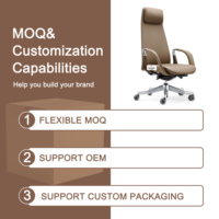 Chaise de bureau en similicuir de qualité supérieure, ergonomique, dossier haut, soutien lombaire, appui-tête réglable, pivotante avec fonction d'inclinaison