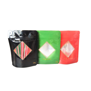 10x12.7 <span class=keywords><strong>Cm</strong></span> 4x5 <span class=keywords><strong>pouces</strong></span> 3.5g emballage <span class=keywords><strong>en</strong></span> feuille brillante à fermeture éclair anti-odeur personnalisée sac <span class=keywords><strong>en</strong></span> mylar sacs imprimés personnalisés avec fenêtres - Product Image 2