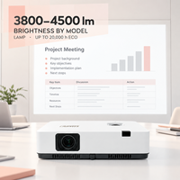 CAAVITS 3800 4500 Lumen Simple Plus 3LCD Lampen-Projektoren für Konferenzen, Business, Bildung, Mehrfachauflösung, OEM-Fabrik
