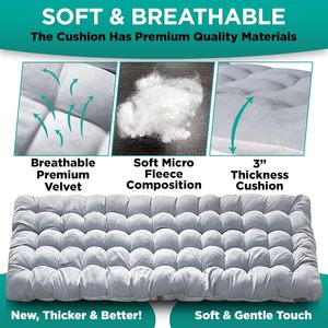 Materassino Premium per <span class=keywords><strong>Lettino</strong></span> <span class=keywords><strong>da</strong></span> <span class=keywords><strong>Campeggio</strong></span>, Spessore 3 Pollici, Comodo Materassino per Dormire all'Aperto con Superficie in Misto Cotone, Leggero e Resistente - Product Image 2