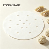 Papier sulfurisé perforé double face jetable pour cuisson vapeur, antiadhésif, imperméable, résistant aux hautes températures, pour dim sum et sandwichs