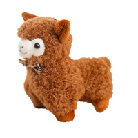 Pendentif porte-clés en peluche alpaga mignon, simulation petit nœud papillon, poupée cheval en peluche, pour sac, machine à griffes, rembourrage en coton PP, 14 ans et plus