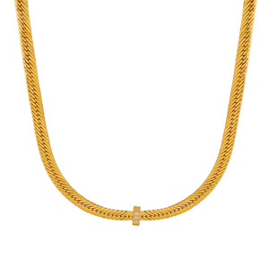 אופנה אירו אמריקאי קר סגנון womens צבע פלדת אל-חלד שרשרת שרשרת קולן - Product Image 1