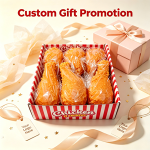 Juguete Antiestrés de PU con Forma de Muslo de Pollo Frito, Personalizable con Logotipo, Color y Tamaño, Empaque Personalizado, Juguete Sensorial de Compresión de Ascenso Lento, OEM ODM - Product Image 3