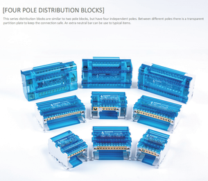<span class=keywords><strong>Bornier</strong></span> <span class=keywords><strong>de</strong></span> Rail DIN industriel FJ-418/80B 80A-bloc <span class=keywords><strong>de</strong></span> Distribution <span class=keywords><strong>de</strong></span> puissance avec fenêtre d'inspection transparente - Product Image 2