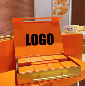 Cajas de Panadería Rectangulares con Diseño Moderno de Ondas, para Regalos Corporativos de Alta Gama, Recubiertas de Kraft Corrugado, con Detalles en Color - Product Image 2