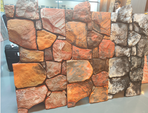 Panel de <span class=keywords><strong>pared</strong></span> de <span class=keywords><strong>piedra</strong></span> de poliuretano (PU) de <span class=keywords><strong>piedra</strong></span> de colores ligeros - Product Image 4