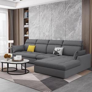 Conjunto de sofá modular de estilo nórdico moderno, sofá cama seccional en forma de L para sala de estar, muebles de tela de diseño caliente para esponja de apartamento - Product Image 2