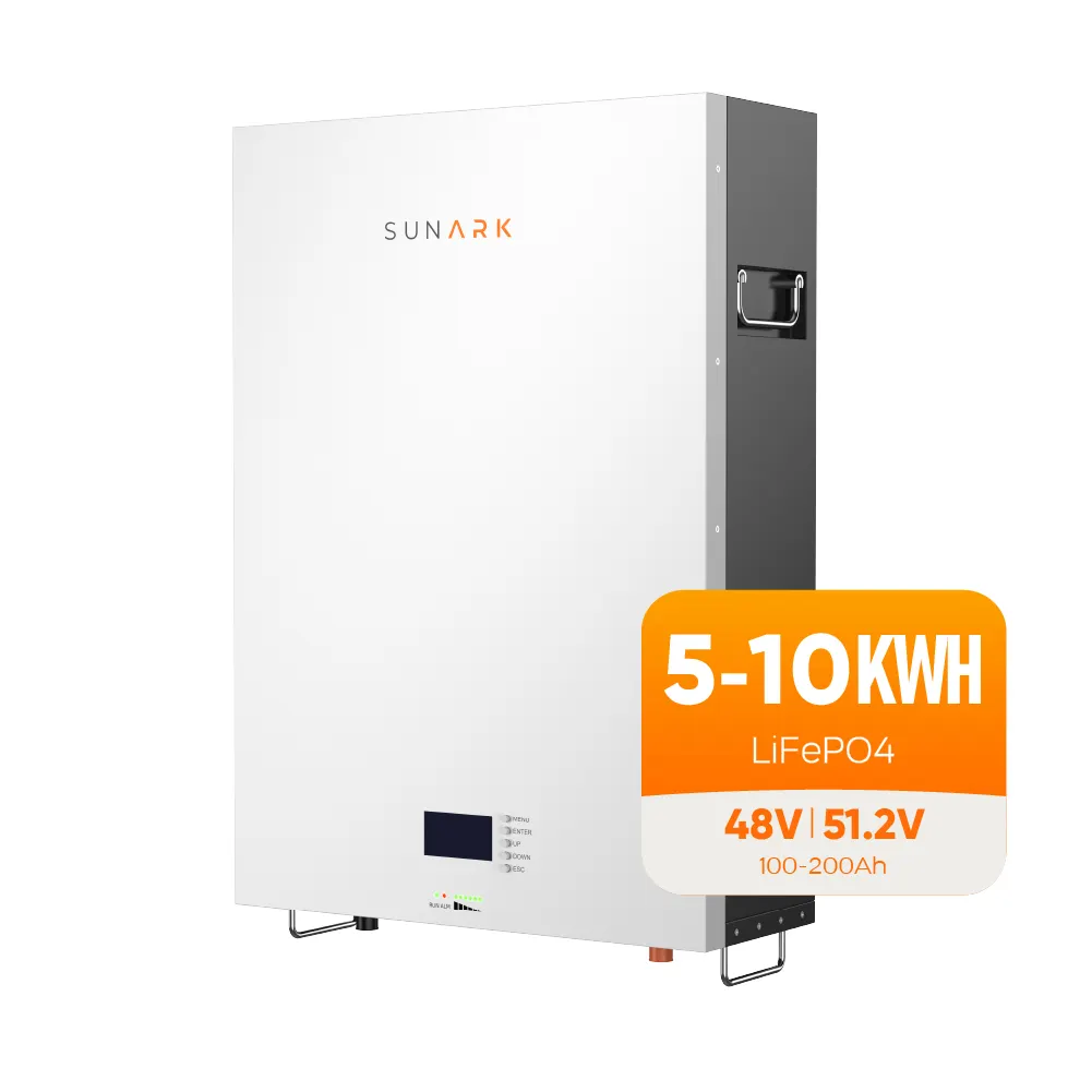 SunArk Batterie rechargeable au lithium-ion 10KWh 48V 200Ah Soalire Batterie au lithium Entrepôt européen