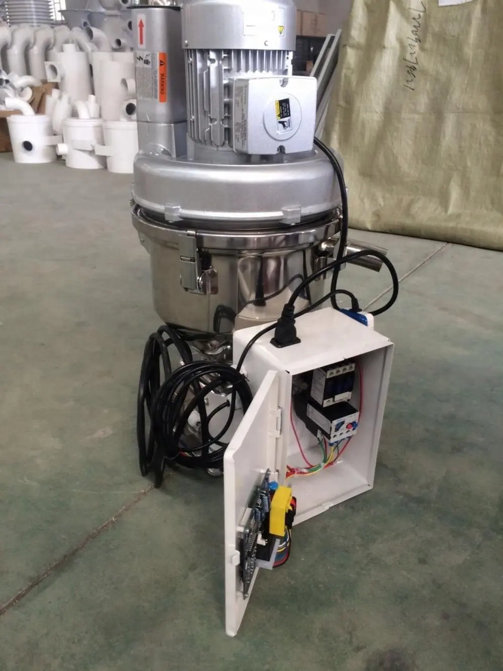 Automatischer Vakuum-Trichter-Feeder-Auto-Lader für Pellets, Kunststoff-Trichter-Minikorn-Vakuum-Pulver-Pellet-Lader
