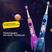 Brosse à dents électrique sonique pour enfants, rechargeable, design astronaute de dessin animé, étanche IPX7 pour enfants