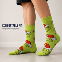 Chaussettes de sport personnalisées OEM pour adultes, chaussettes d'automne à col ras du cou - Polyester/Nylon/Coton/Bambou/Laine, sans couture, respirantes, séchage rapide, impression numérique