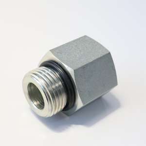 Boss de junta tórica ORB macho Chapado en zinc galvanizado de acero inoxidable al carbono a hembra ORB O-ring Boss adaptador hidráulico reductor de ajuste - Product Image 2