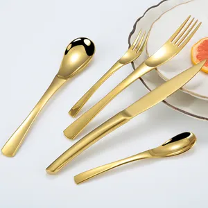 Moderno ristorante 5pcs stoviglie, commercio all'ingrosso 304 posate in acciaio inox per la cerimonia nuziale di evento