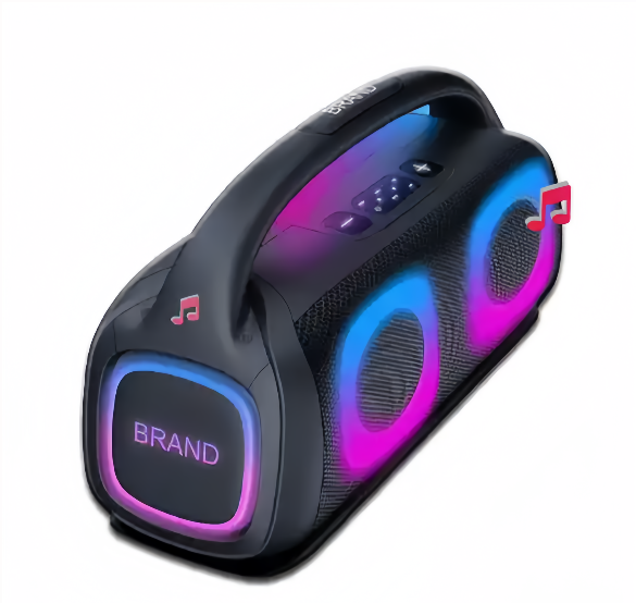 T New Bluetooth Wireless Waterproof Portable Speakers Dual 4.5 Inch Double Woofer Speaker Systeme De Haut-parleur DJ