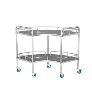 Troli Peralatan Fisioterapi Rumah Sakit Mobile 3 Rak Baja Anti Karat dengan Kapasitas 100kg - Product Image 2