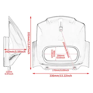 Couverture de carénage de phare ABS noir pour moto <span class=keywords><strong>Harley</strong></span> Softail Fat Bob FXFB FXFBS 2018-2023 Pare-brise avant - Product Image 6
