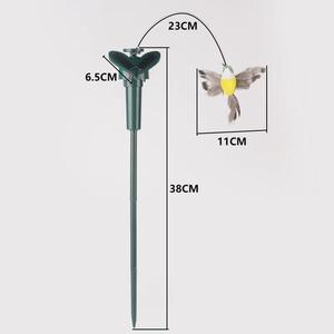 Solar Battery Power Vibration Fly Artificial Butterfly Bird Fluttering Solar Hummingbird para Yard Stake Jardim Decoração - Product Image 5