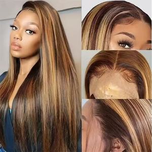 <span class=keywords><strong>Perruque</strong></span> Lace Front <span class=keywords><strong>Lisse</strong></span> Naturelle à Cuticules Alignées, Cheveux Synthétiques Soyeux de <span class=keywords><strong>26</strong></span> <span class=keywords><strong>Pouces</strong></span>, Dentelle Transparente, Résistante à la Chaleur - Product Image 6