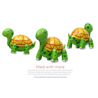 Décoration de fenêtre en gros, accessoires photo pour fête d'anniversaire d'enfants, ballon en feuille d'aluminium 3D en forme de tortue 4D debout pour jouet d'enfant