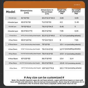 Cage à chat pliable classique la plus vendue, multi-niveaux, avec plateau en plastique, conception robuste, emballée en boîte, pour usage intérieur toutes saisons - Product Image 6