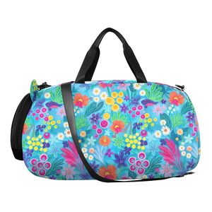 Bolsa Deportiva de Poliéster con Estampado Floral Australiano, Logotipo Personalizado, Mini Bolsa Deportiva, Bolsa de Viaje para Niñas, con Correa Ajustable - Product Image 2