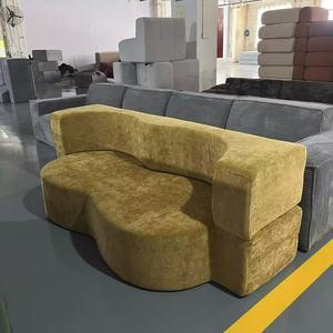 Luxury Backrest Orange Fabric Bed for Living Room Hotel Dual-use Furniture Sets Can Be Compressed - Product Image 2