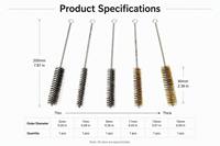 Ensemble de brosses tubulaires torsadées en acier inoxydable et laiton sur mesure pour le nettoyage et le polissage de tuyaux industriels