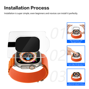 Film de protection de montre personnalisé à couverture complète pour montre intelligente Housse de protection d'écran en <span class=keywords><strong>hydrogel</strong></span> avec plateau d'installation - Product Image 6