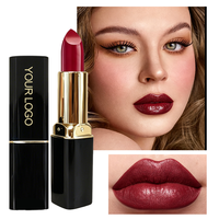 Pabrikan Lipstik Shimmer Pigmentasi Tinggi Alami untuk Pesta Tahan Lama Tidak Lengket Lipstik Kecantikan Label Pribadi untuk Wanita
