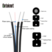 GETEKnet OEM ODM 1 2 4 8 12 Câble à fibres optiques extérieur étanche à l'eau à 1, 2, 4, 8, 12 cœurs, ligne de production de tambours pour système de câblage Internet