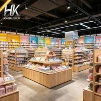 Vitrine d'exposition en bois et acrylique, éclairée par LED, personnalisable, écologique, pour magasins de détail, boutiques de jouets