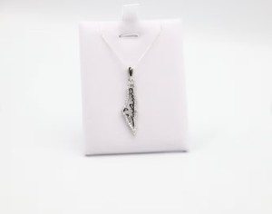 Collar de mapa de Palestina con diamante <span class=keywords><strong>en</strong></span> <span class=keywords><strong>el</strong></span> <span class=keywords><strong>límite</strong></span> Color acero Caligrafía árabe dentro <span class=keywords><strong>del</strong></span> collar de acero inoxidable 316l - Product Image 2