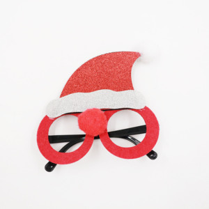 Suministros para Fiestas Navideñas, Máscara <span class=keywords><strong>de</strong></span> Santa Claus <span class=keywords><strong>de</strong></span> Fieltro Brillante con <span class=keywords><strong>Nariz</strong></span> Decorativa <span class=keywords><strong>y</strong></span> <span class=keywords><strong>Bigote</strong></span>, <span class=keywords><strong>Gafas</strong></span> para Decoración del Hogar - Product Image 2